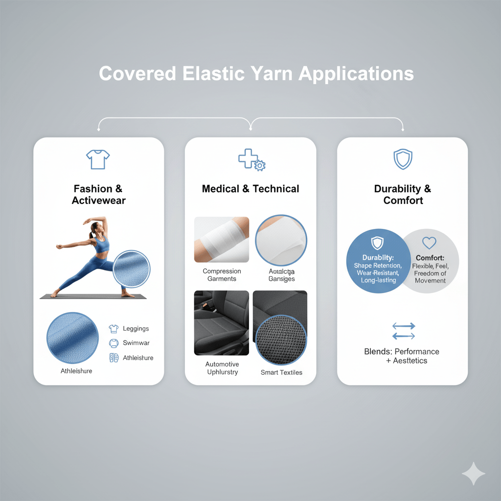 Covered Elastic Yarn Applications