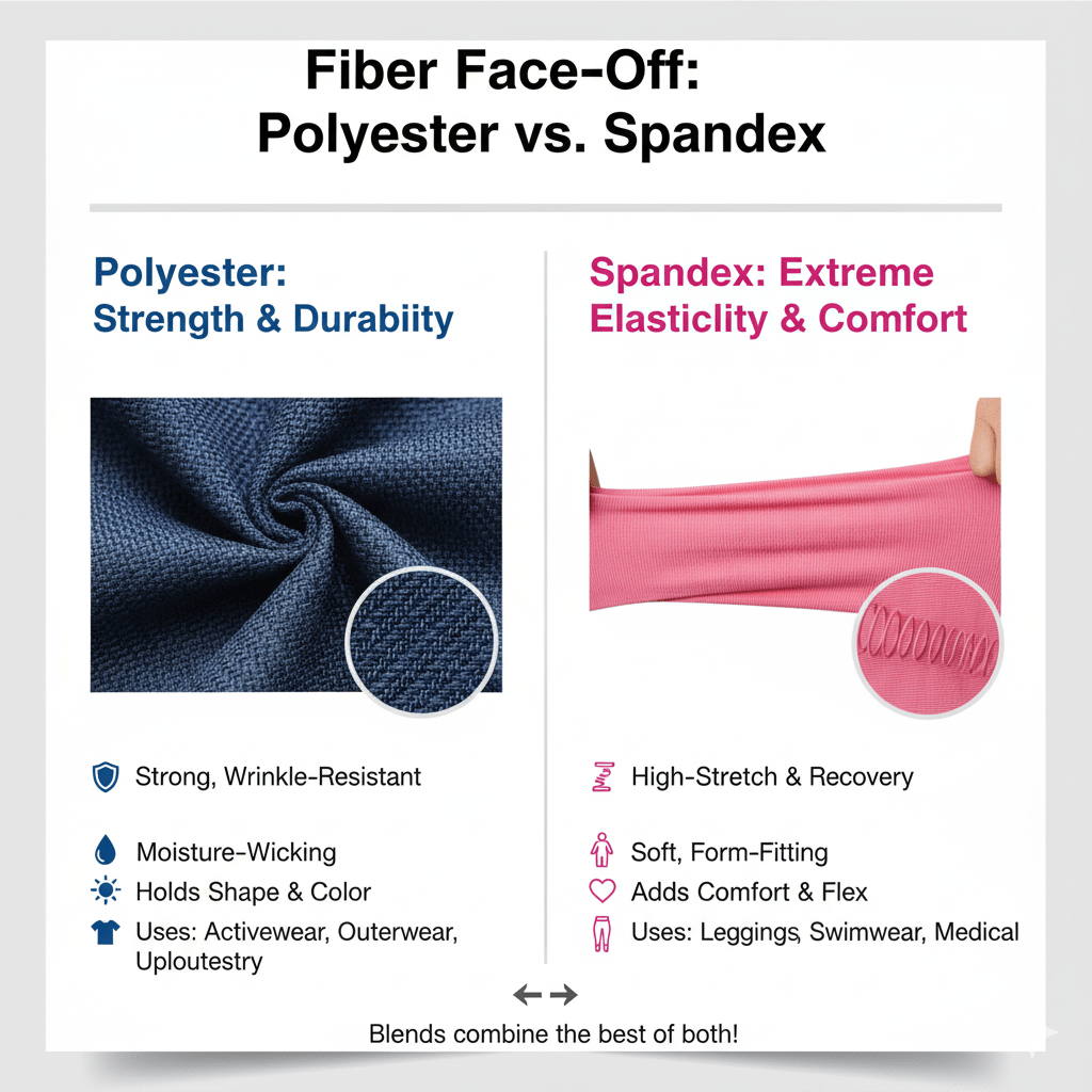  Difference between polyester and spandex