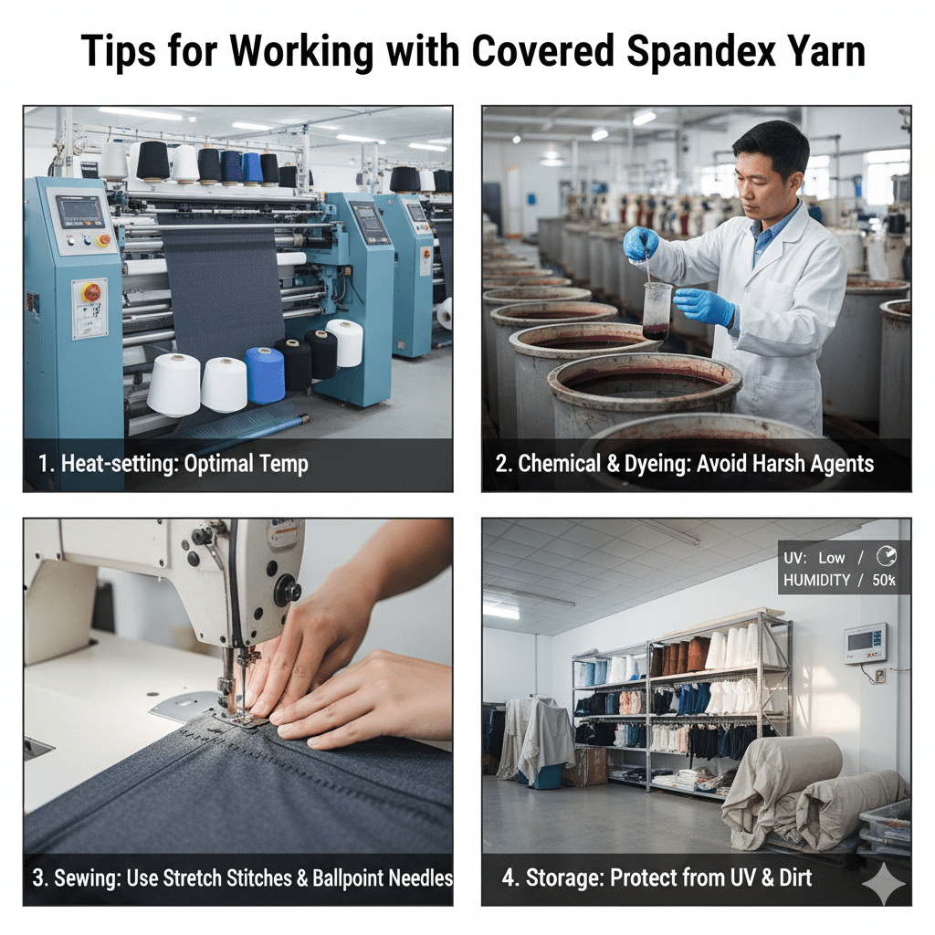 Tips for Working with Covered Spandex Yarn