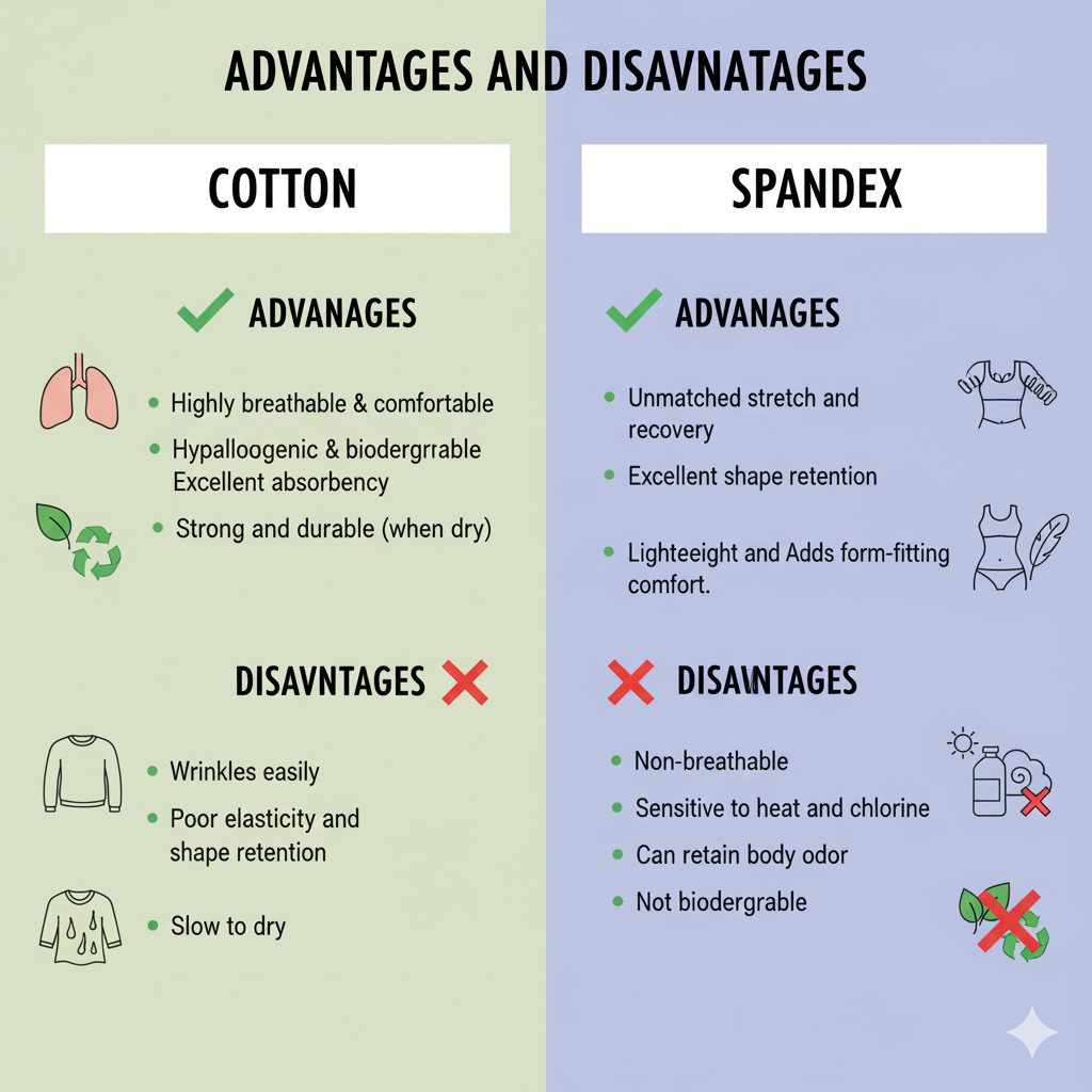 Advantages and Disadvantages of Cotton and Spandex