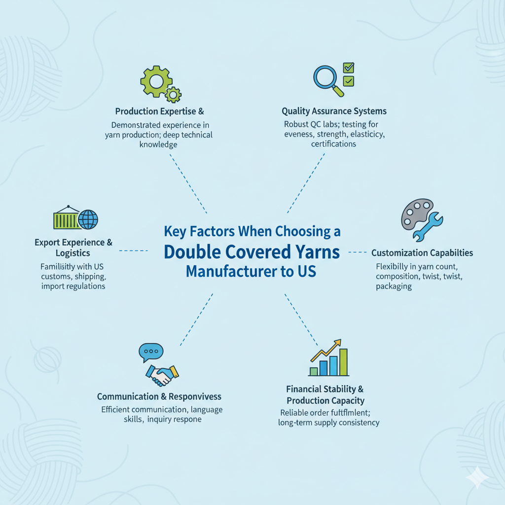 Key Factors When Choosing a Double Covered Yarns Manufacturer to US
