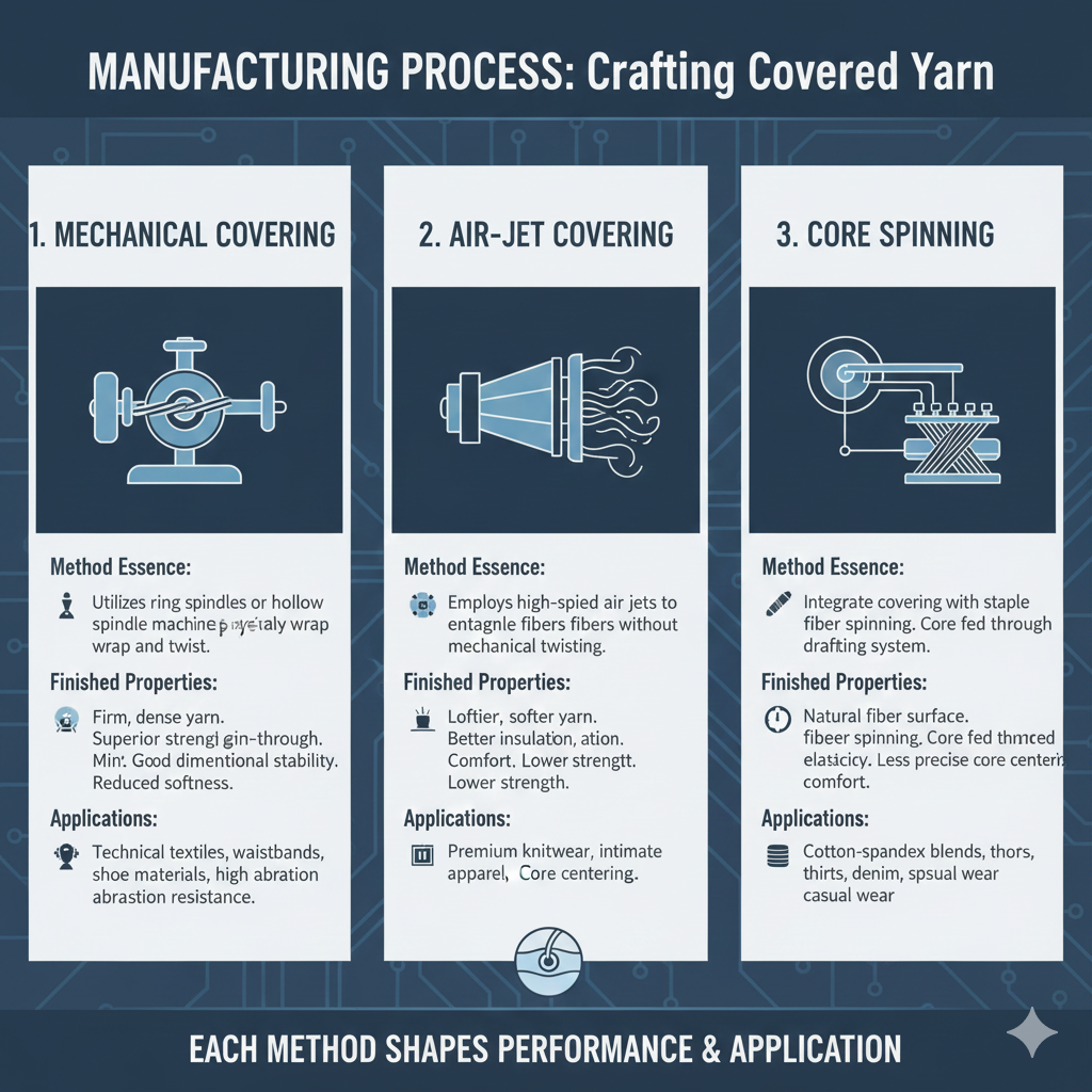 Manufacturing Process affects covered yarn quality 
