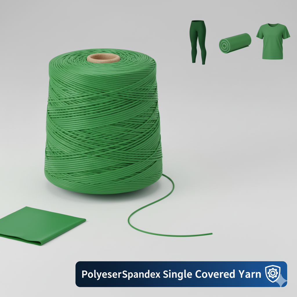 Polyester-Spandex Single Covered Yarn