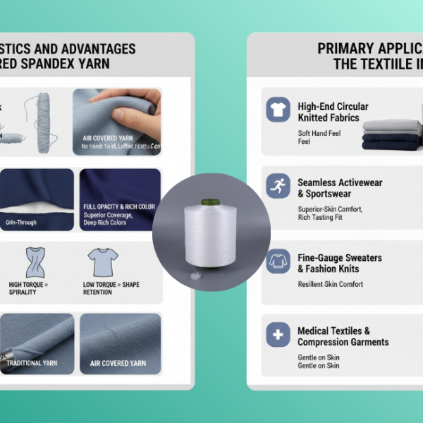 Air Covered Spandex Yarn