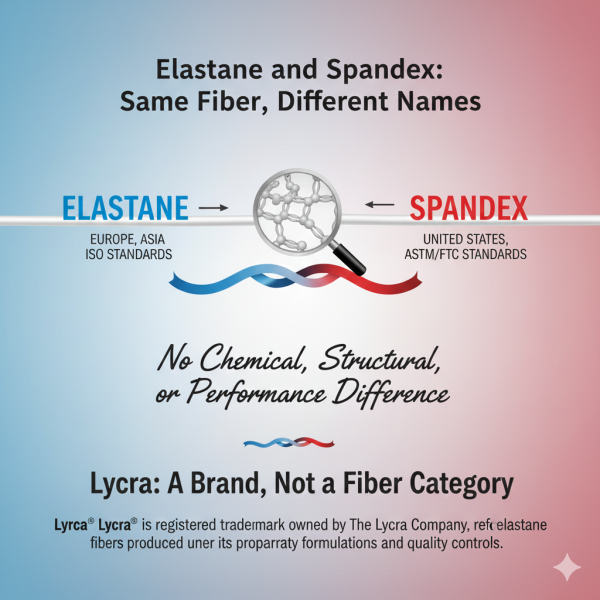 Elastane vs Lycra vs Spandex